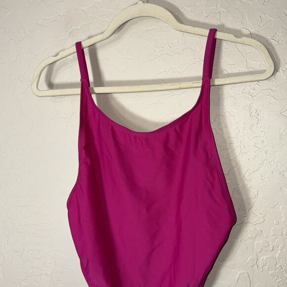 Dippin daisys high cut open back high neck one piece pink swimsuit - Picture 2 of 10